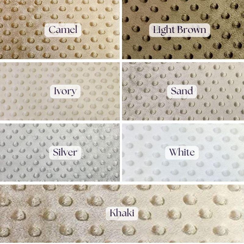 Minky Dot Fleece Polyester Fabric - Dimple Dot Texture, 60" Width (1 Yard)