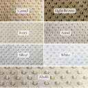 Minky Dot Fleece Polyester Fabric - Dimple Dot Texture, 60" Width (1 Yard)