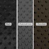 Minky Dot Fleece Polyester Fabric - Dimple Dot Texture, 60" Width (1 Yard)
