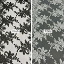 Sequin Lace Fabric With Embroidery On Mesh - Baby Blue, 20" Width