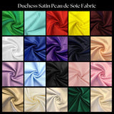 Duchess Satin Peau De Soie Satin Fabric - Semi-Dull Heavy Lamour, Baby Blue, 1 Yard