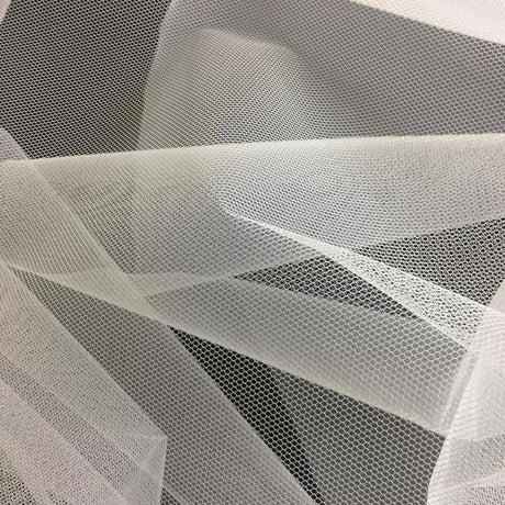 Petticoat Crinoline Net Fabric - Stiff Mesh, Black/White, 56" Wide