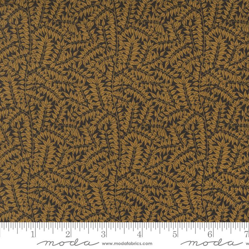 Quilting Cotton Morris Manor Ebony Gold by Barbara Brackman