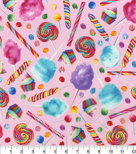 Quilting Cotton Rainbow Candy Mixed Novelty 100% Cotton Fabric
