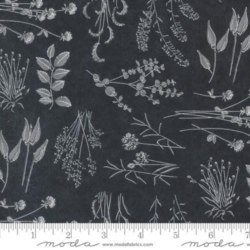 Quilting Cotton Silhouettes Midnight Floral Moda