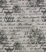 Cotton Slub Upholstery Fabric Dumas Vintage Print