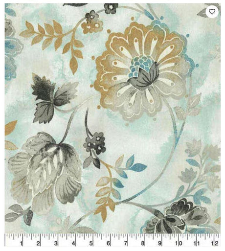 Upholstery Fabric Light Hearted Spa Floral Moda