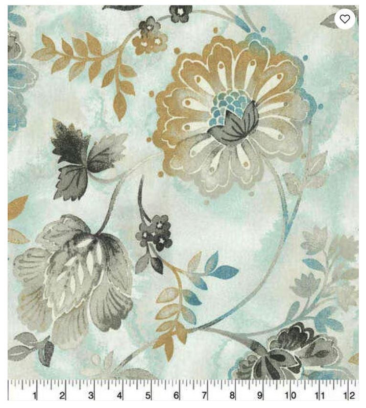 Upholstery Fabric Light Hearted Spa Floral Moda