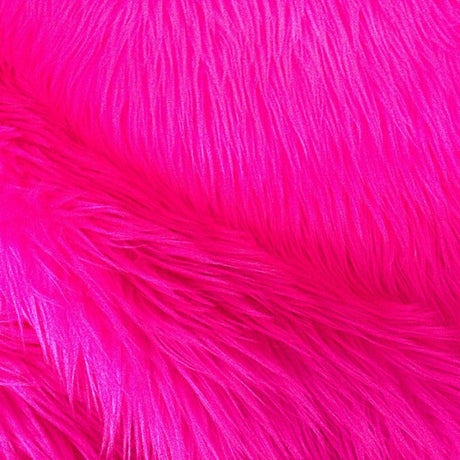 Vibrant Pink Faux Fur Fabric - Hot Pink, Fuchsia, Baby Pink, 58-60" Width, 2-3" Pile