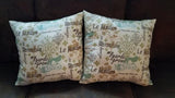 Cotton Canvas Fabric Scripted Spa 45" Wide