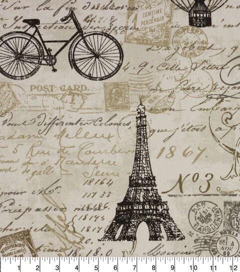Cotton Canvas Fabric Richloom Adventure Grey 45" Wide