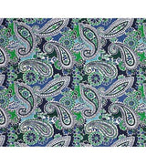 Cotton Canvas Green Paisley 44" Wide Upholstery Fabric