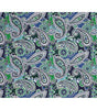 Cotton Canvas Green Paisley 44" Wide Upholstery Fabric