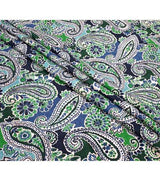 Cotton Canvas Green Paisley 44" Wide Upholstery Fabric