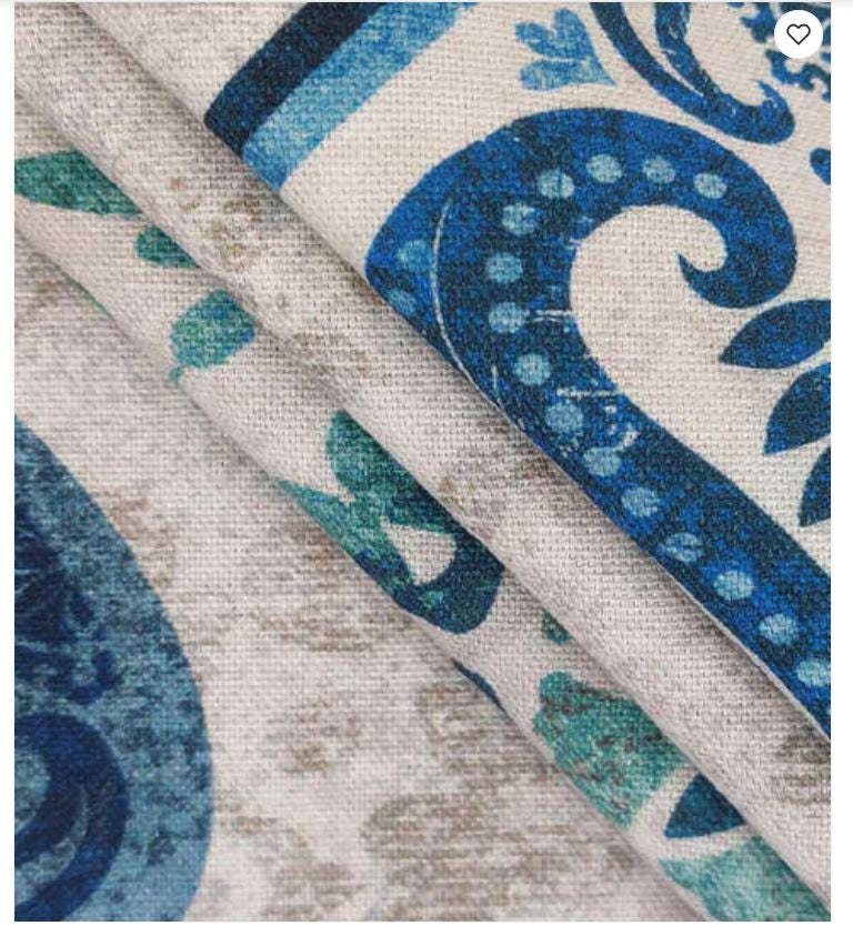Cotton Canvas Fabric Classic Medallion Tan 44" Wide