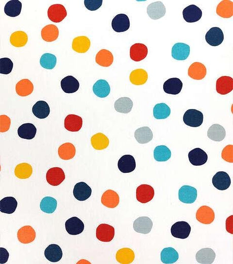 Cotton Canvas POP! Polkadot Confetti White 44" Wide