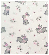 Quilting Cotton Hopping Bunnies on Cream Nursery Robert Kaufman