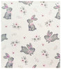 Quilting Cotton Hopping Bunnies on Cream Nursery Robert Kaufman