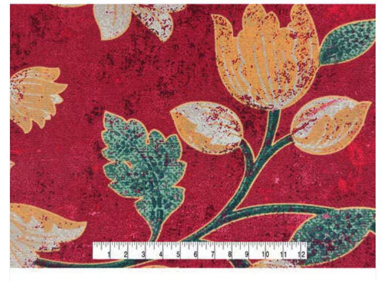 Quilting Cotton Traditional Floral Burgundy Richloom Bijoux Federal Jacobean 44/45" Wide