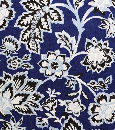 Cotton Canvas Fabric Highlands on Blue 44" Wide Richloom