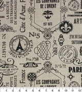 Cotton Canvas Home Decor Fabric 44" Wide Richloom Eiffel Onyx