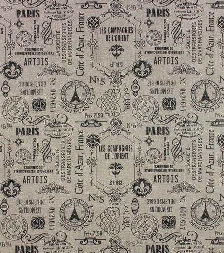 Cotton Canvas Home Decor Fabric 44" Wide Richloom Eiffel Onyx