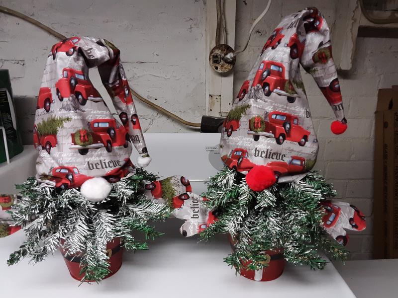 Quilting Cotton Grayhound & Red Trucks Christmas Fabric