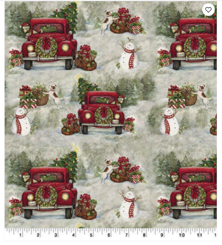 Quilting Cotton Susan Winget Christmas Country Drive