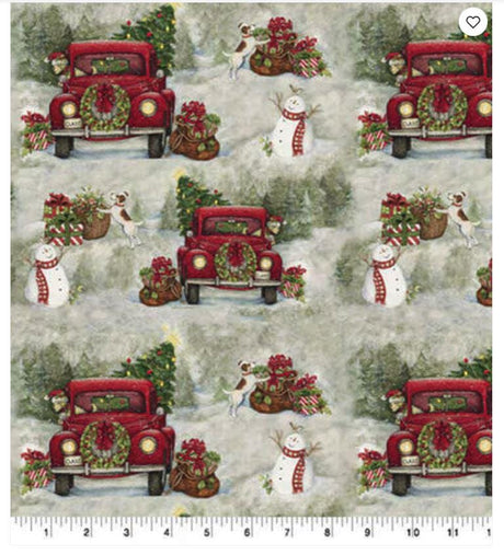 Quilting Cotton Susan Winget Christmas Country Drive