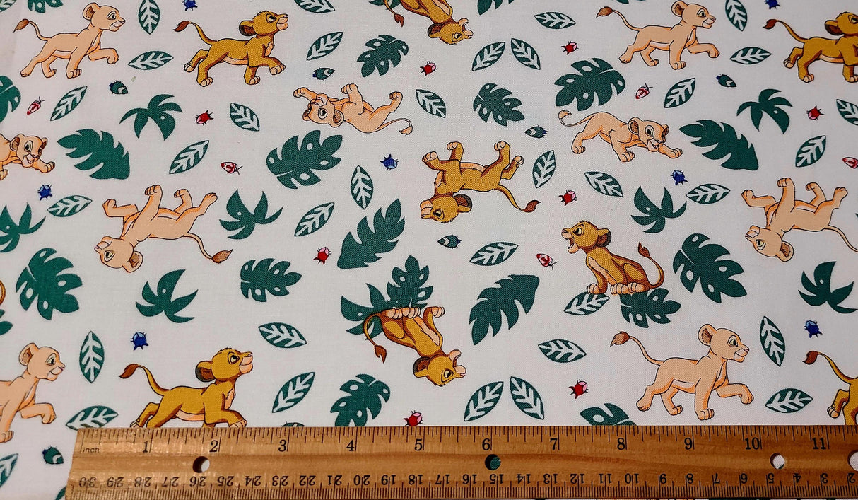 Quilting Cotton Lion King Simba and Nala Grub Toss Disney