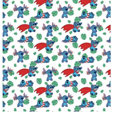Quilting Cotton Disney Stitch Action Toss 100% Cotton Fabric
