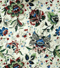 Cotton Canvas New Folk Jacobean Floral on Beige