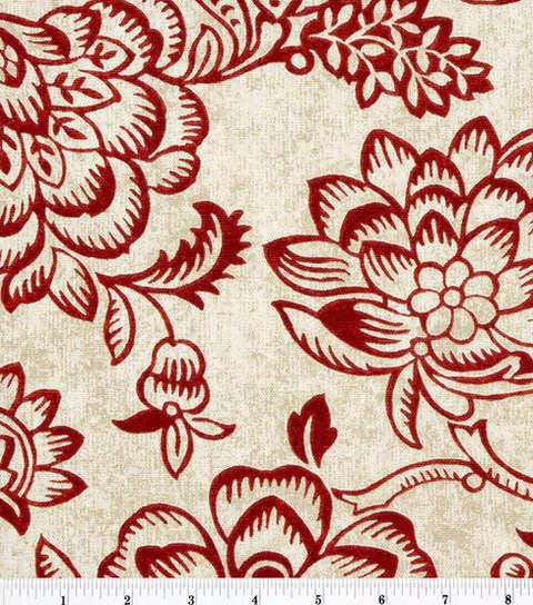 Cotton Canvas Bircham Red 44" Wide Richloom