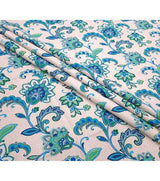 Cotton Canvas Blue Spaced Jacobeans 44" Wide