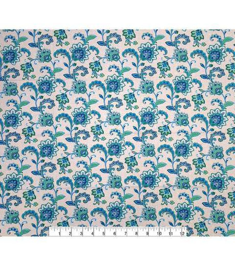 Cotton Canvas Blue Spaced Jacobeans 44" Wide