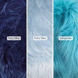 High-Quality Long Pile Fur Fabric - Long Pile Faux Fur, Multiple Colors, 1 Yard