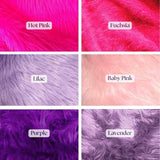 High-Quality Long Pile Fur Fabric - Long Pile Faux Fur, Multiple Colors, 1 Yard