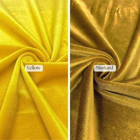 Stretch Velvet Fabric - 90% Polyester / 10% Spandex, 4-Way Stretch, 58" Width, Multiple Color Options