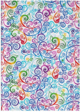 Quilting Cotton Rainbow Scrolls 100% Cotton Hi Fashion