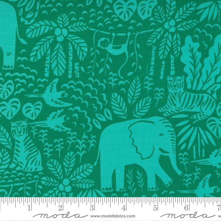 Quilting Cotton Jungle Paradise Monstera Moda