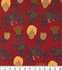 Quilting Cotton Black History Month Coiffed Crowns Red Novelty