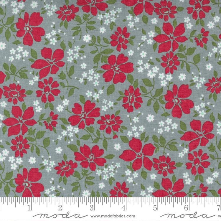 Quilting Cotton Merry Little Christmas Silver Moda