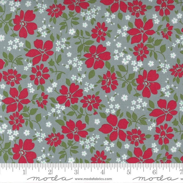 Quilting Cotton Merry Little Christmas Silver Moda