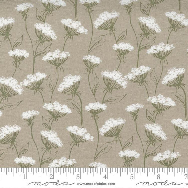 Quilting Cotton Flower Pot Taupe Floral Moda