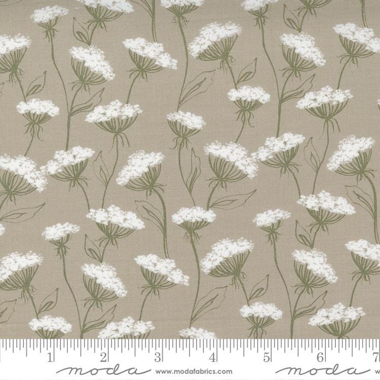 Quilting Cotton Flower Pot Taupe Floral Moda