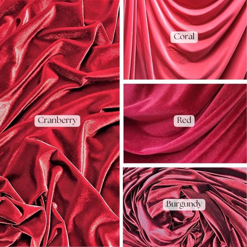 Soft Stretch Velvet Fabric - Baby Blue, 58" Width