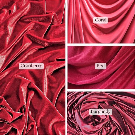 Soft Stretch Velvet Fabric - Baby Blue, 58" Width