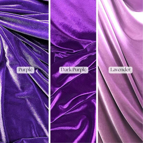 Soft Stretch Velvet Fabric - Baby Blue, 58" Width