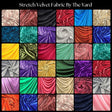 Soft Stretch Velvet Fabric - Baby Blue, 58" Width