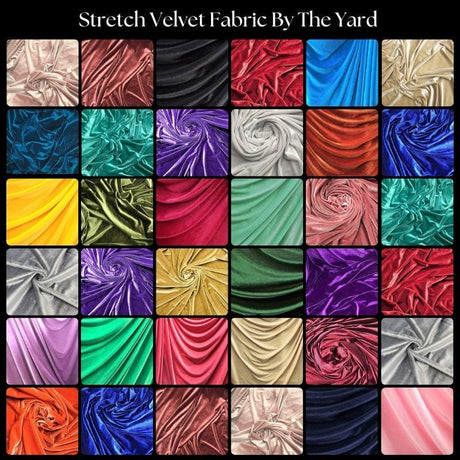 Soft Stretch Velvet Fabric - Baby Blue, 58" Width